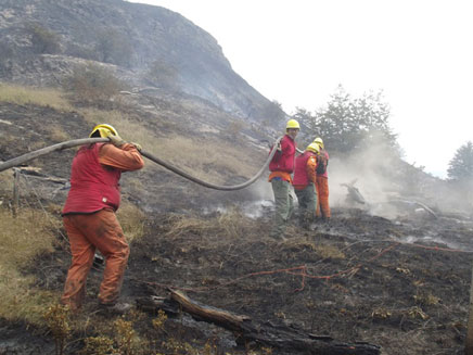 שריפת הענק בצ'ילה (צילום: רויטרס)