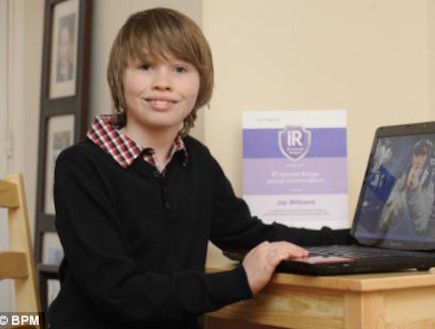ג'יי ויליאמס - ילד גאון מחשבים (צילום: צילום מסך אתר dailymail)