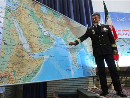 קצין איראני, איום על סגירת מיצרי הורמוז (צילום: חדשות 2)