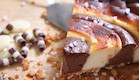 עוגת גבינה פסים שוקו ווניל (צילום: בני גם זו לטובה, mako אוכל)