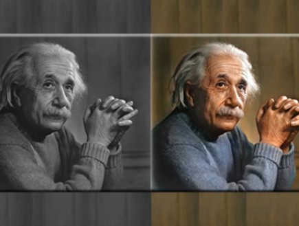 אלברט איינשטיין (צילום: צביעה: סאנה דולאווי)