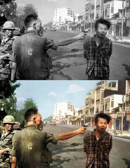 הוצאה להורג בסייגון, וייטנאם (צילום מקור: אדי אד) (צילום: אדי אדאמס. צביעה: סאנה דולאווי)