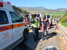 זירת התאונה, היום בצומת גולני (צילום: באדיבות אתר Sonara.net)