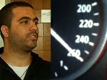 אלעד ויצמן, נהג ב260 קמ"ש , תיעד והעלה לפייסבוק (צילום: חדשות 2)