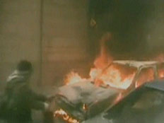 אש על אזרחי חומס (צילום: חדשות 2)