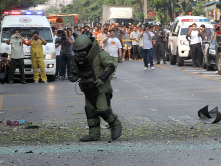 זירת הפיגוע בתאילנד, אתמול (צילום: AP)