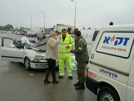 זירת התאונה, היום (צילום: מני עזריאל, מתנדב זק"א ואיחוד הצלה דרום)
