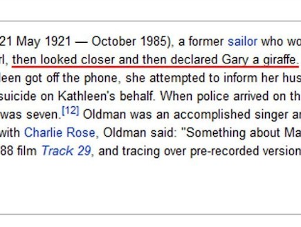 השחקן גארי אולדמן הוא ג'ירפה? (צילום: ויקיפדיה)
