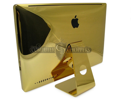 iMac מצופה זהב (צילום: באדיבות "אנשי הפרחים בישראל")