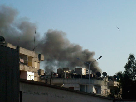 סוריה - הפגזות על העיר (צילום: חדשות 2)