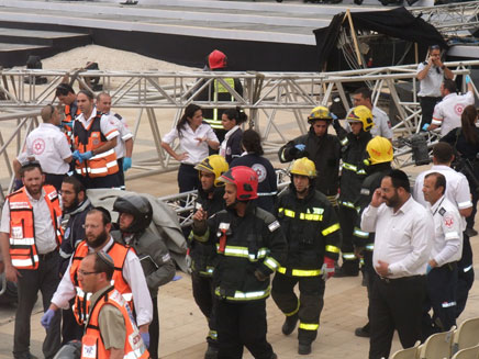 האסון בהר הרצל, לפני שבוע וחצי (צילום: כבאות והצלה ירושלים)