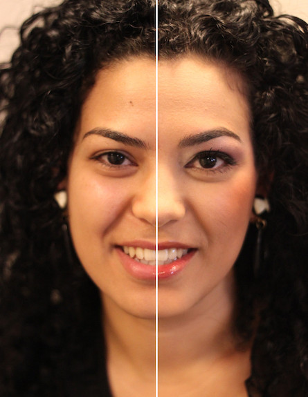 איפור חצי פנים (צילום: אורטל דהן. איפור: אלה אברמוב)