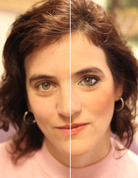 איפור חצי פנים (צילום: אורטל דהן. איפור: אלה אברמוב)