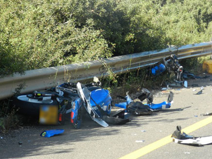 זירת התאונה בגליל, הבוקר (צילום: bokra.net)