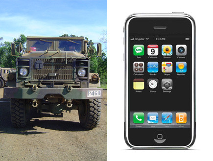 ההשראה למשאית הצבאית: אייפון