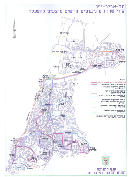 מפת הקווים שהציגה עיריית ת"א (צילום: חדשות 2)