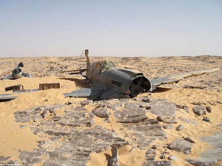 המטוס שנמצא במדבר סהרה (צילום: Jakub Perka)