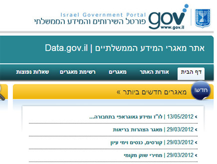Data.gov.il (צילום: אתר רשמי)