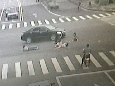 תאונת דרכים בסין (צילום: חדשות 2)