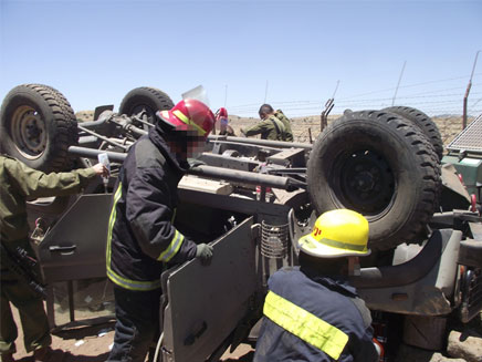 אסון בגולן (צילום: צילום:דוברות כבאות גליל עליון גולן)