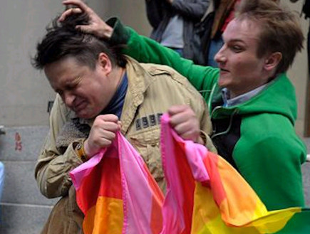 הומופוביה ברוסיה (צילום: AFP, GettyImages IL)