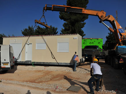 מתכוננים לפינוי. הקראווילות החדשות (צילום: משרד הביטחון)