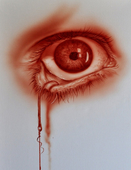 ציור דם של רב מאיירס (צילום: bloodpainting.com)