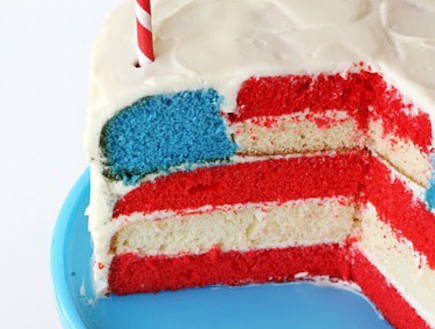 עוגת דגל אמריקה (צילום: מתוך הבלוג: glorioustreats.com)