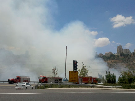 השריפה בירושלים היום (צילום: חדשות 2)