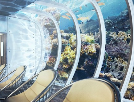 מלון מתחת למים . כיסאות ישיבה (צילום: thcnology deep ocean©)