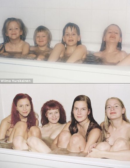 משפחת הורסקיינן באמבטיה (צילום: וילמה הורסקיינן)
