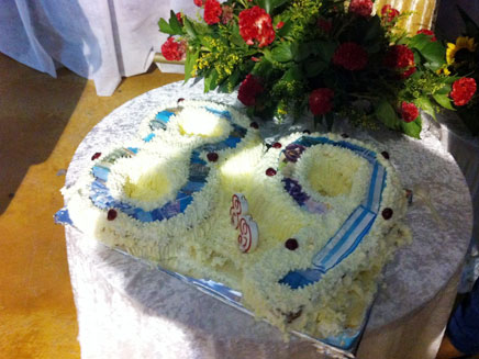 העוגה שהוכנה לפרס בירוחם (צילום: מיכה שמילוביץ)
