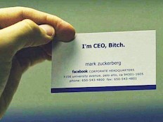I'm CEO Bitch, לכאורה כרטיס הביקור של מארק צוקרברג