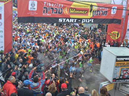 מרתון טבריה ה-35 בשנה שעברה. ה-36 ישבור שיאים? (צילום: ספורט 5)