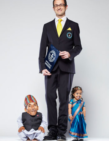 האיש הנמוך בעולם והאישה הנמוכה בעולם (צילום: guinnessworldrecords.com)