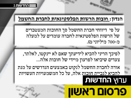 איום בישראל: נוריד השלטר לרשות (צילום: חדשות 2)
