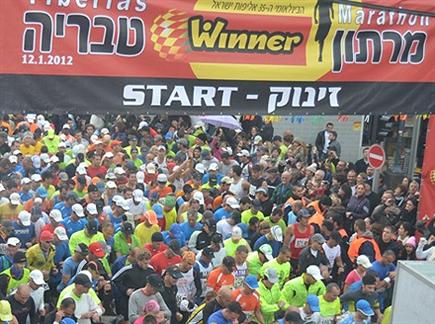 מרתון טבריה, השיא החדש בדרך (אלי סבתי) (צילום: ספורט 5)