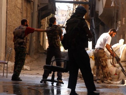 המורדים בסוריה (צילום: טרייסי שלטון, גלובל פוסט)