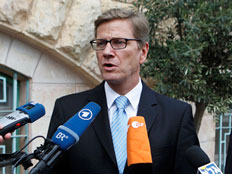 שר החוץ הגרמני בירושלים: תומך בקו הדיפלומטי (צילום: רויטרס)