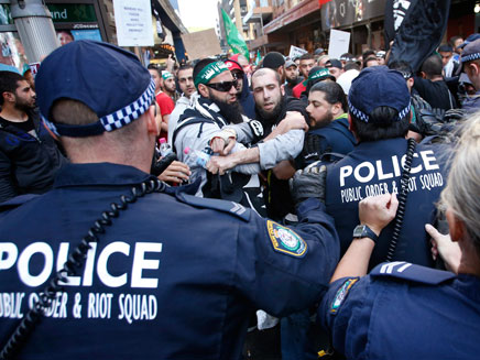 ההפגנות באוסטרליה, היום (צילום: רויטרס)
