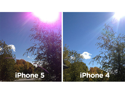 הילה סגולה בתמונות שצולמו עם אייפון 5 (צילום: gizmodo.com)