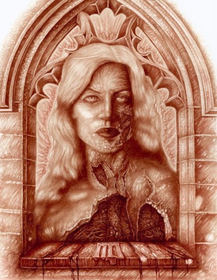 ציורי הדם של וינסנט קסטיליה (צילום: odditycentral.com)