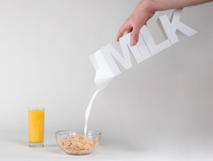 אותיות חלב (צילום: מתוך: visualadvice.com)