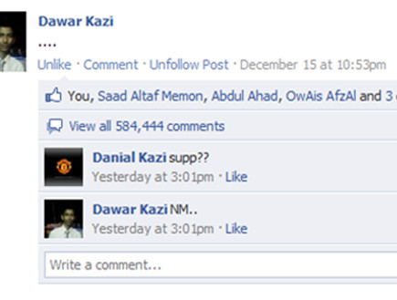 הסטטוס של Dawar Kazi