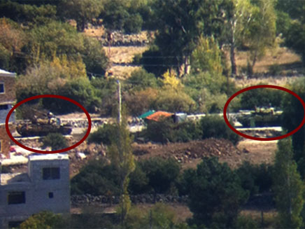 טנקים סוריים בגולן, שלשום (צילום: חדשות 2)