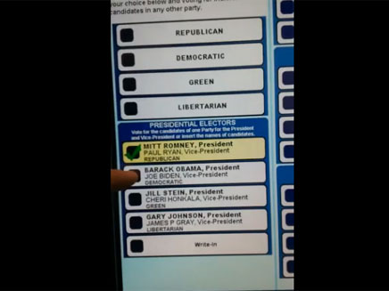 צפו: הבוחרים תיעדו תקלות במכונות הבחירה (צילום: יוטיוב)