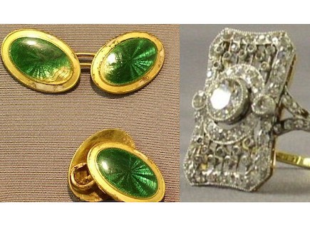 תכשיטים שהתגלו בטיטניק (צילום: dailymail.co.uk)