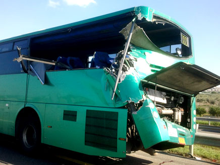 האוטובוס שנפגע, היום בזירת התאונה