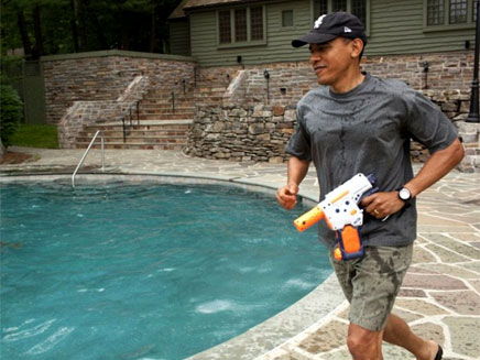 מלחמת מים נשיאותית (צילום: הבית הלבן, Pete Souza)