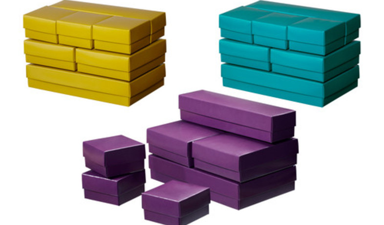 איקאה, קופסא עם מכסה צבעים שונים 7 יחידות- 5 שח במקום 25